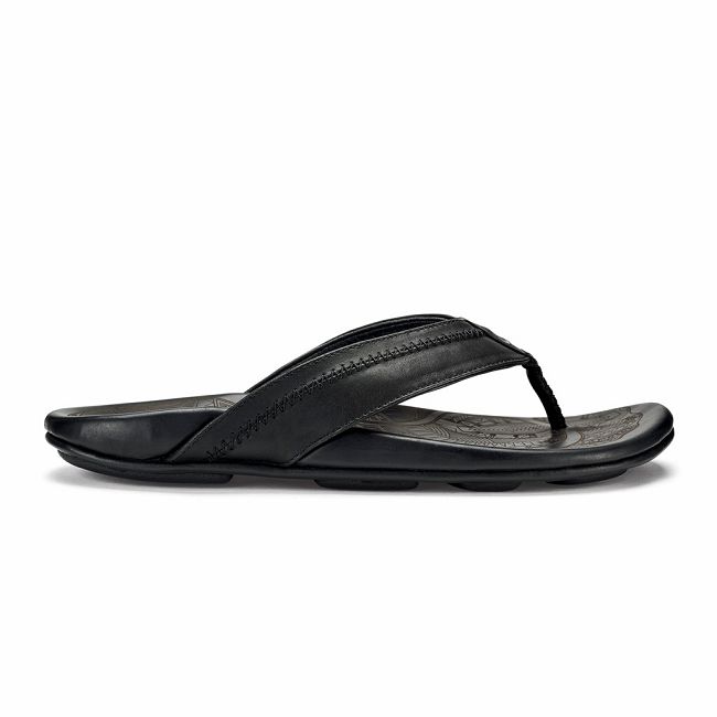 Sandalias Olukai Hiapo - Chanclas Hombre Negros 20529-476